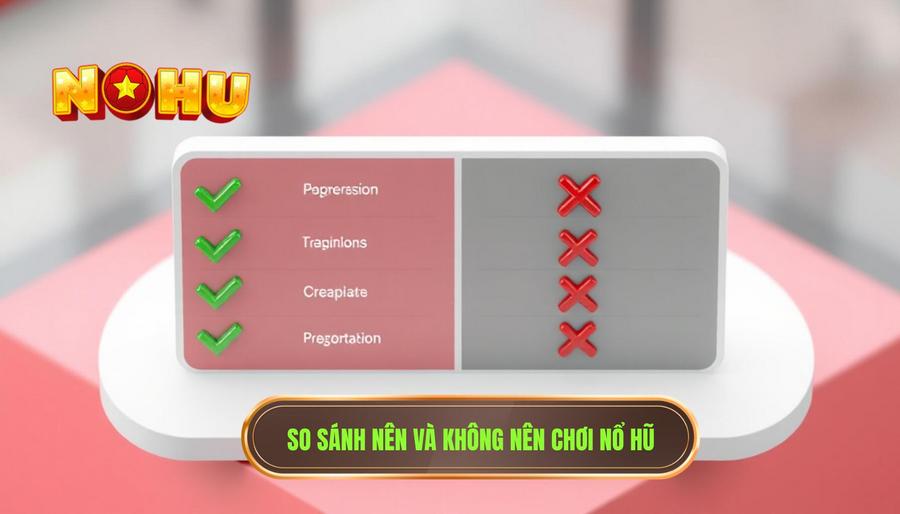 Bảng so sánh các yếu tố nên và không nên khi chơi Nổ hũ